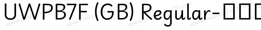 UWPB7F (GB) Regular字体转换